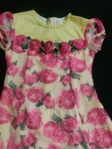 Beautiful Dress Rose Printed