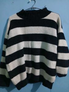 Striped Knit Sweater,new Fit s/m
