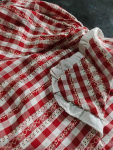 Red Gingham Crop Top
