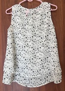 Black And White Star Top