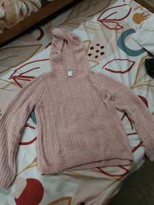 Ribbed Pink Hoodie