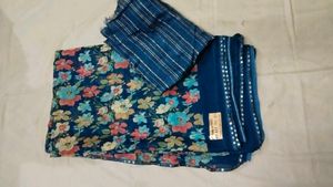 Elegant Floral Print Saree(New with blouse)