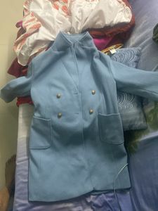 Light Blue Double-Breasted Coat