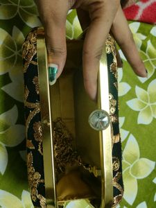Fancy Black Clutch- Embroidery Work