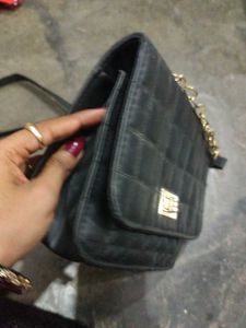 Black Quilted Crossbody Bag