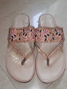 Embelished Pink Flats