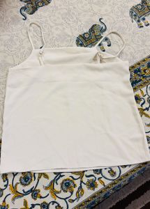 White Sleeveless Tank Top