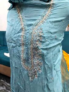 Sea Green Suit With Dupatta💙💫