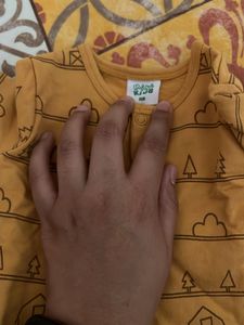 New Born Baby Suit Mustard Colour