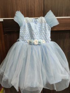 Blue Net Frock