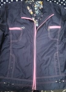 Stylish Navy Blue Jacket reverse able