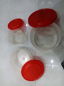 Set Of 3 Plastic Containers