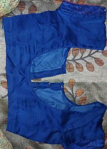 Blue Readymade Saree Blouse
