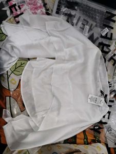 Shein strapless Elegant White Cape Top