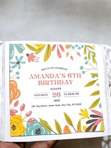 Handmade Birthday Invitation