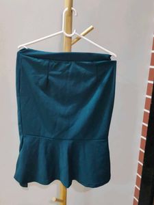 Green Ruffled Skirt