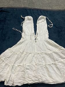 White Mini Dress with Belt