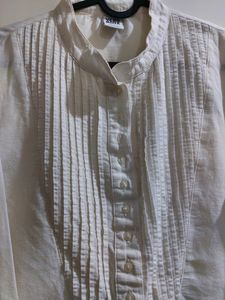 White Cotton Linen Top From Vero Moda