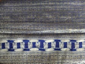 Silk Saree With Blue Border