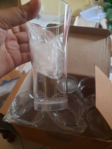 Set Of 6 Transparent Glass