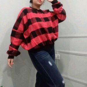 Plus Size Plaid Sweater