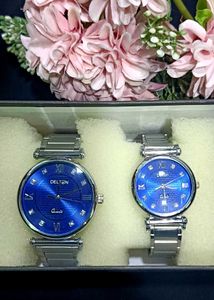 Couple Silver Watch- His &amp; Hers