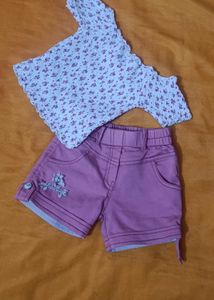 Top And Short Set 4 To 5 Years Girl