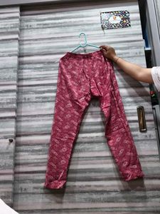 Red Printed Kurta Set