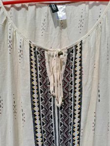 Boho Style Crop Top With Tie At Front