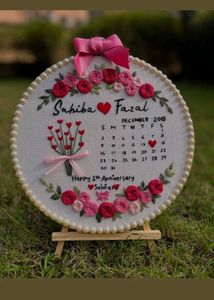 Custom Embroidered Hoop Art