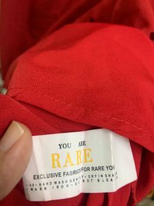 RARE Women Red Solid A-line Dress