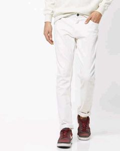 DNMX White Slim Fit Denim Jeans, 34 SIZE