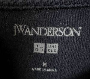 J.W. Anderson x Uniqlo Black T-Shirt with Blue Flo
