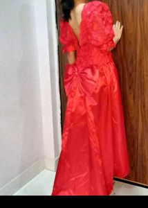 Luxe Bright Red Engagement Princess Dress 👗