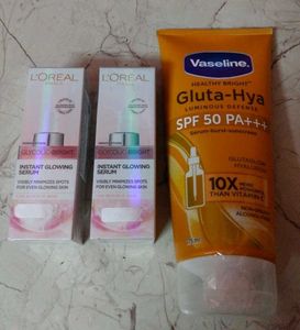 2 Face Serum 1 Suncream