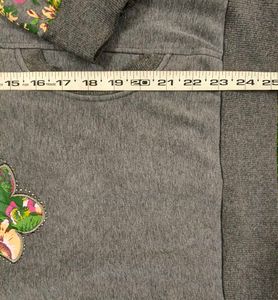 Imported Floral Print Hoodie