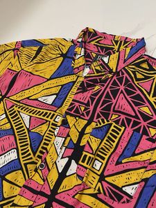 Vibrant Geometric Print Shirt- Unisex