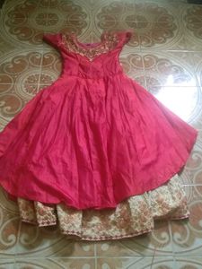 Elegant Pink Anarkali Dress
