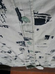 Patterned Long Sleeve Button-Down