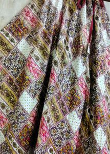 Patchwork Print Maxi Skirt