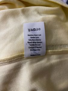Yellow Ribbed Mock Neck Top (FRISKERS - New)