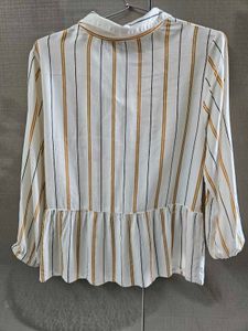 Striped Button-Down Top