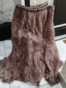 Brown Floral Lehenga