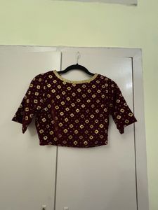 Maroon Embellished Blouse