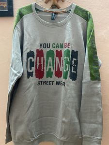Branded Full Sleeves Gray T Shirt