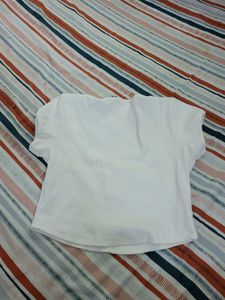 New Me White Crop Top