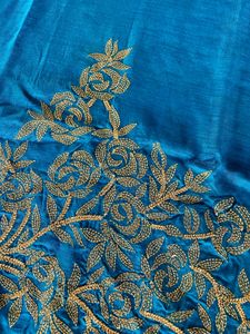 Pure Silk Embroidered Kurta With Pants