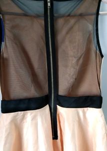 Beautiful Light Orange And Black Dress