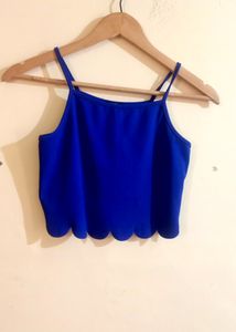 SHEIN Scallop Hem Cami Crop Top