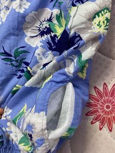 Blue Colour Floral Plazzo